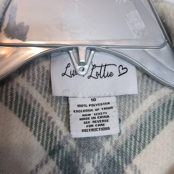 Girls Plaid Shacket Shirt Jacket Button Down - Picture 3 of 4